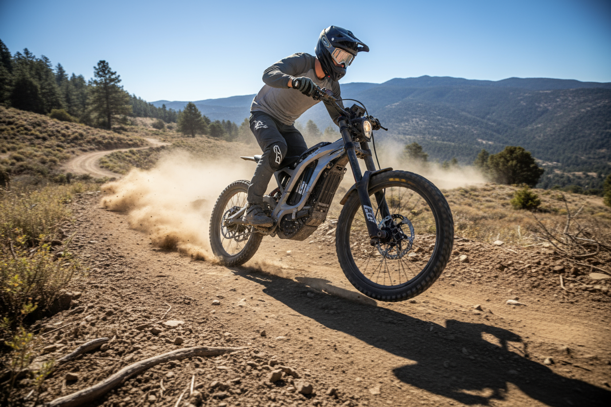 eride pro ss 3.0 riding in dirt